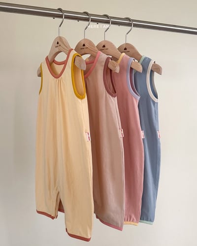 夏季撞色滾邊防踢背心1