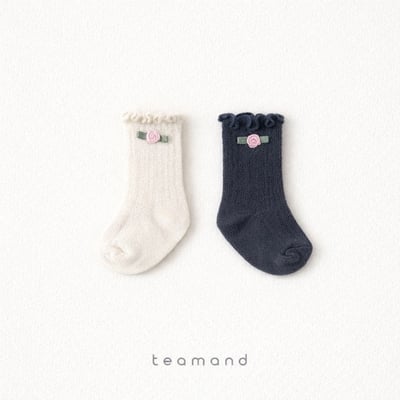 玫瑰捲邊襪(2入/組)1