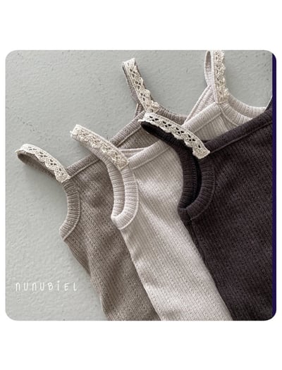 蕾絲滾邊背心上衣(baby/kids)2