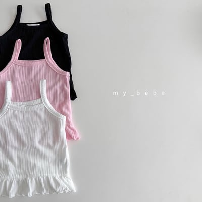 細肩壓紋裙擺上衣5