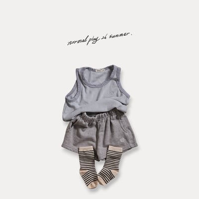 帥帥感無袖上衣/褲子(2color)7