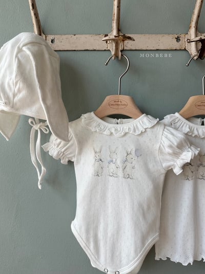 小刺繡兔兔氣球包屁衣set/上衣6
