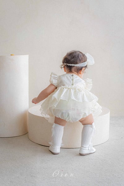珍珠閃耀小公主包屁紗裙/洋裝(2color)12
