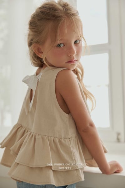 蕾絲ribbon層次蛋糕方領上衣(2color)20