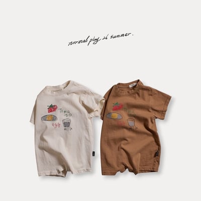 彩繪早餐連身衣(2color)15