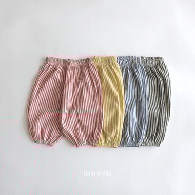 直條紋縮口防曬防蚊褲1