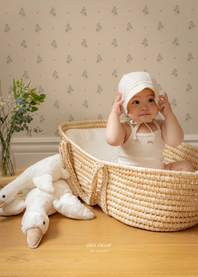 點點蝴蝶結背心包屁衣*現貨奶油12m5