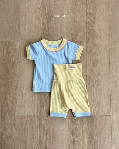 撞色滾邊居家套裝(baby/kids)5