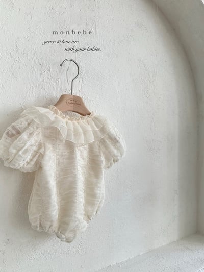 浪漫ribbon層次荷葉領包屁衣5