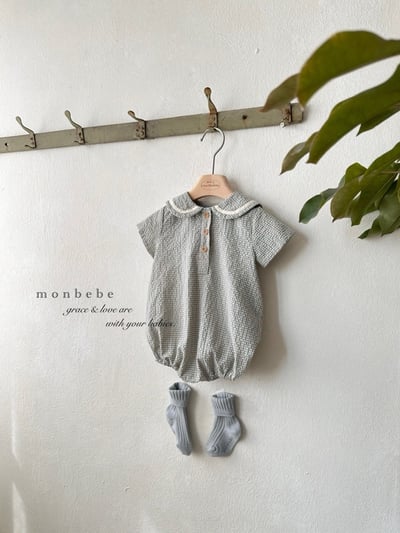 學院領格紋包屁衣/上衣10