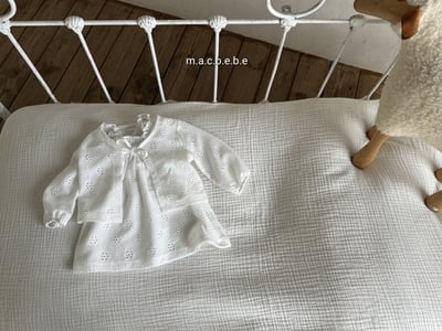 鏤空花花洋裝+罩衫set(2color)18