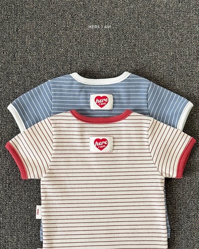 鈕扣條紋居家套裝(baby/kids)8