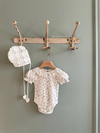 花花捲邊澎袖包屁衣/上衣6