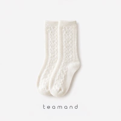 純色紋理襪(2入/組)2