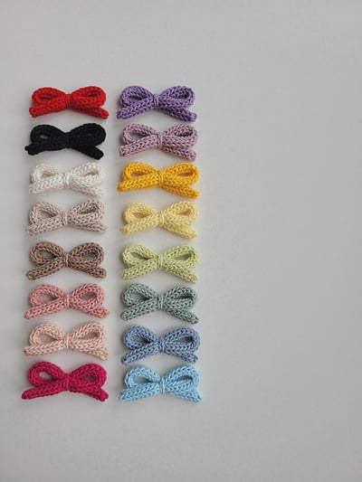 ribbon髮夾-小*現貨紅9