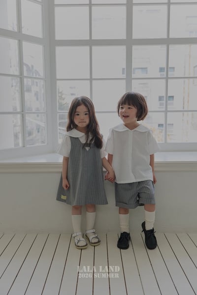 排釦直紋衫/褲子/裙子(kids)10