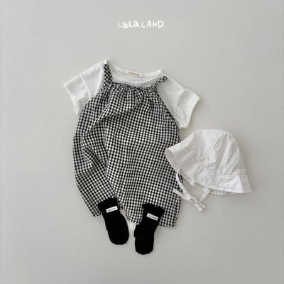 格紋細肩連身衣(2color)15