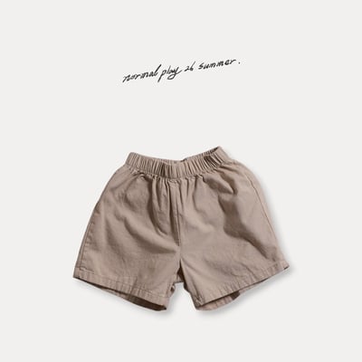 後口袋鬆緊4分褲(3color)5