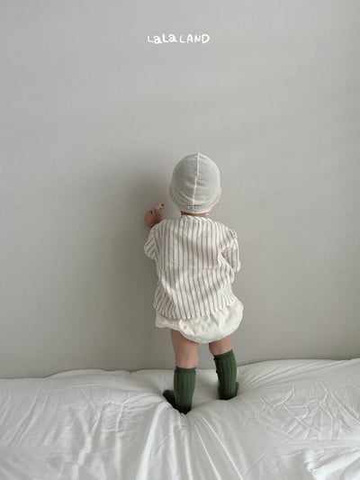 日雜條紋無領開襟/條紋褲(2color/baby)20