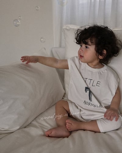 手繪數字連身衣(2color)5