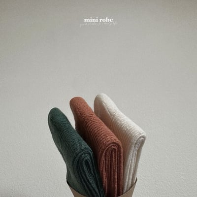 純色羅紋襪(3入/組)7