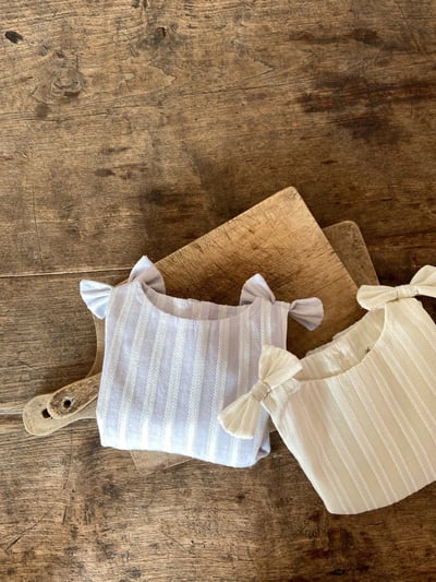 立體蝴蝶結蕾絲紋理包屁衣*現貨米S14