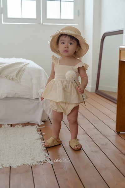 涼爽！飛袖捲邊套裝(3color)2