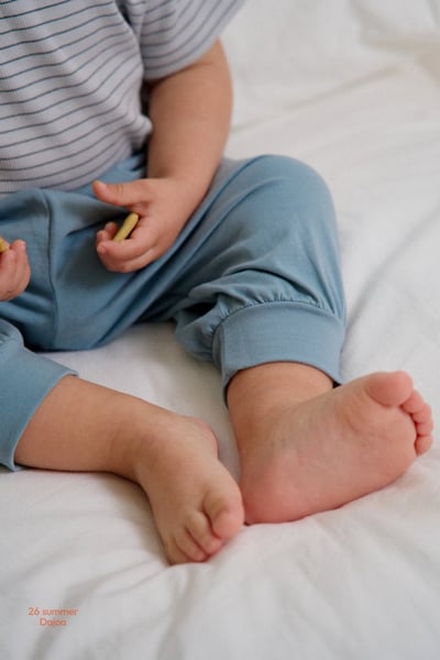 條紋上衣+縮口長褲套裝(3color)10