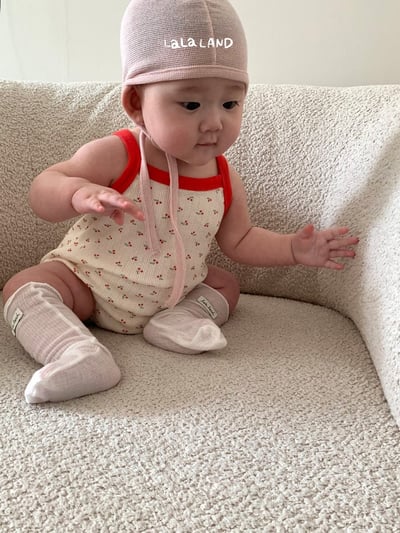 櫻桃細肩包屁衣(2color)3