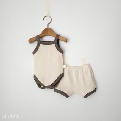 撞色背心包屁衣+褲set3