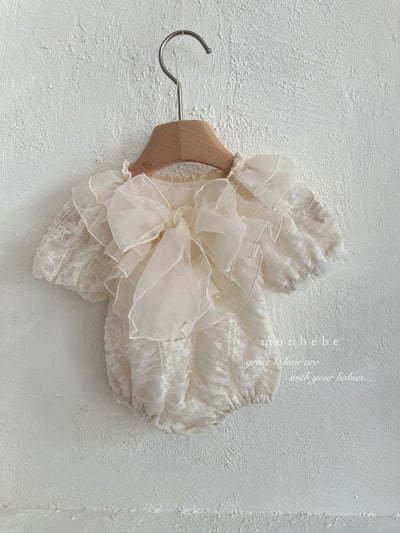 浪漫ribbon層次荷葉領包屁衣6