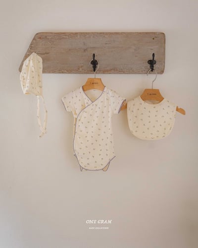 櫻桃側開扣包屁衣*現貨藍6m12