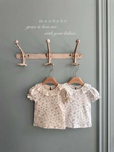 花花捲邊澎袖包屁衣/上衣12