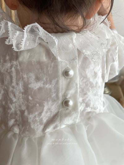 珍珠釦質感絨面拼接包屁紗裙3