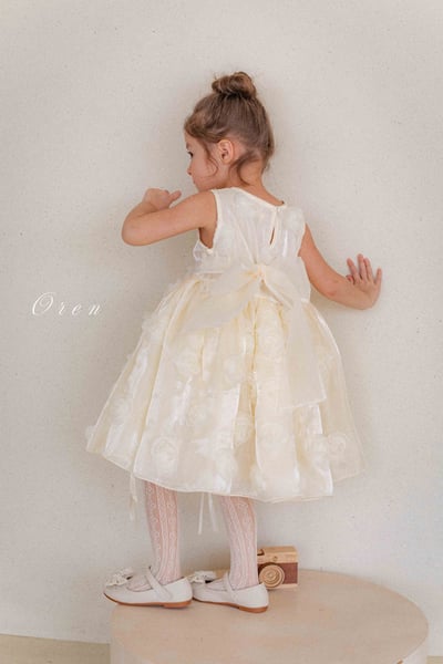 滿版立體玫瑰包屁紗裙/洋裝21