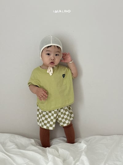 棋盤格紋布標口袋鬆緊褲(3color/baby)5