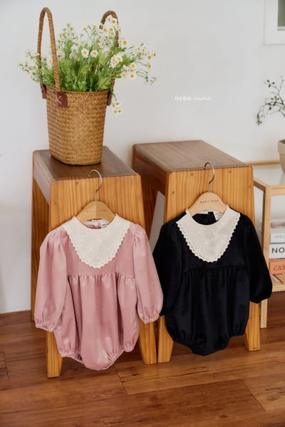 蕾絲雕花質感絨面包屁衣*現貨粉12m10