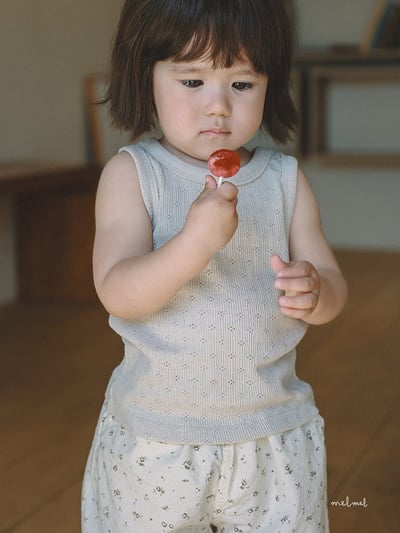 小刺繡背心上衣(2color)2