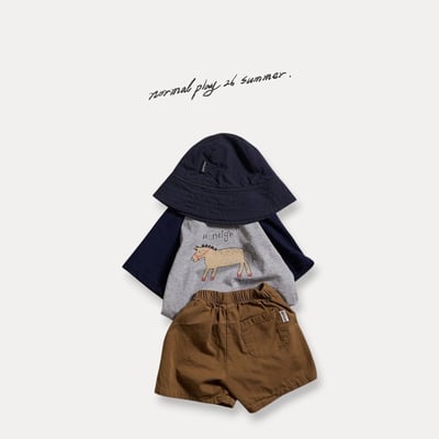 後口袋鬆緊4分褲(3color)9