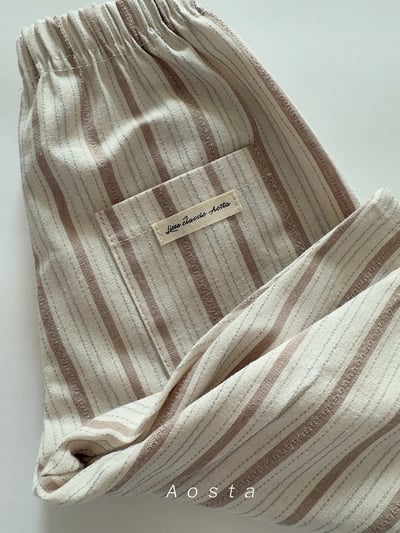 線條口袋鬆緊褲*現貨綠Ｍ4