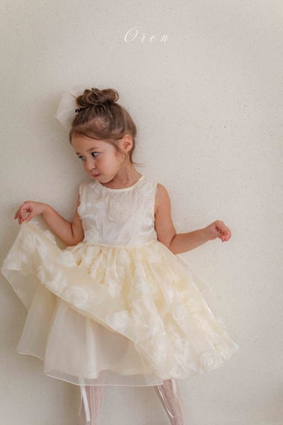 滿版立體玫瑰包屁紗裙/洋裝20