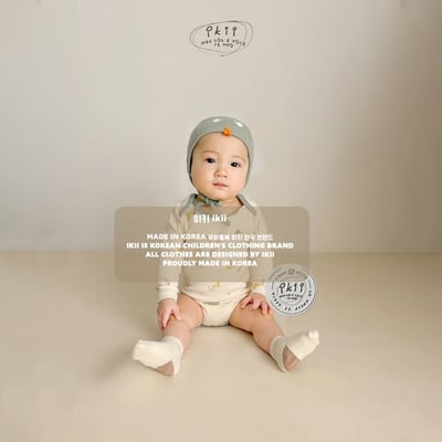 new！蛇帽寶寶包屁衣套組*現貨6m2