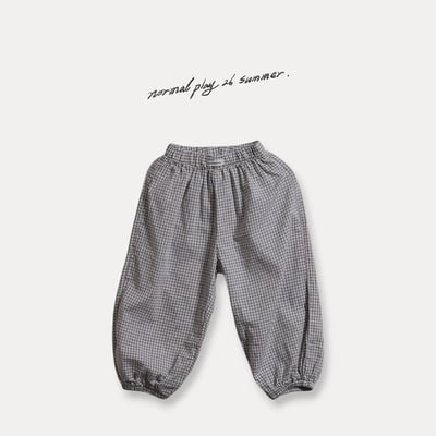 千鳥格紋縮口褲(3color)5