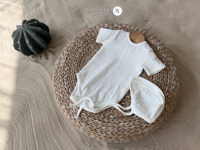 純色包屁衣+綁帶帽set10