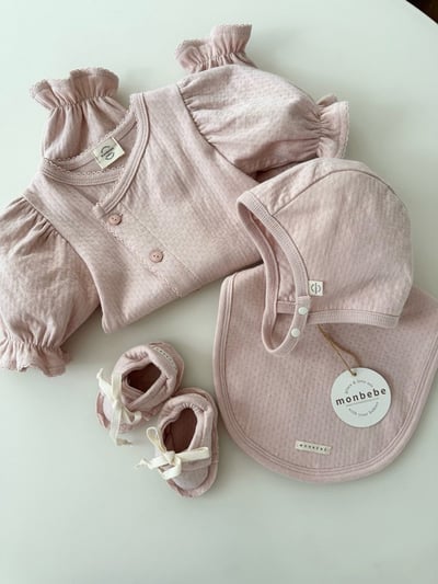 小刺繡圍兜/寶寶鞋(6color)6