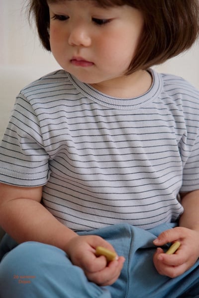 條紋上衣+縮口長褲套裝(3color)9