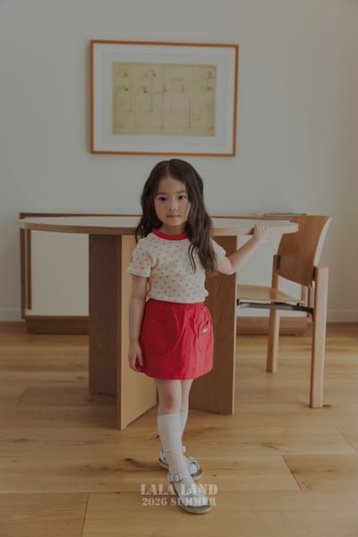 櫻桃紋理上衣(2color/kids)3