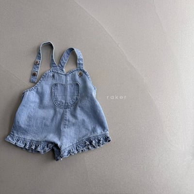 口袋捲邊吊帶褲3