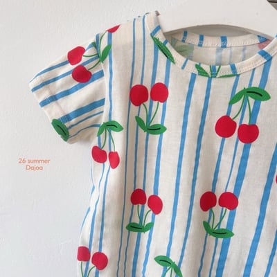 大顆櫻桃上衣+6分褲套裝12