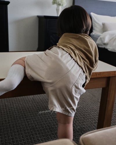 後口袋鬆緊4分褲(3color)14